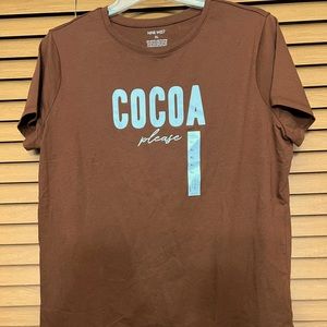 Nine West graphic with COCOA please tee size: XL color: Brown